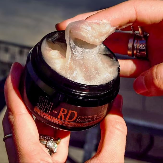 SH-RD Protein Cream Gold Deluxe Edition | Deep Conditioner for Dry Damaged Hair | Leave-In Hair Protein w/Rosemary & Gold Leaf | Repair Split Ends, Promote Shine - 2.71oz/80ml-VivaGrace Women