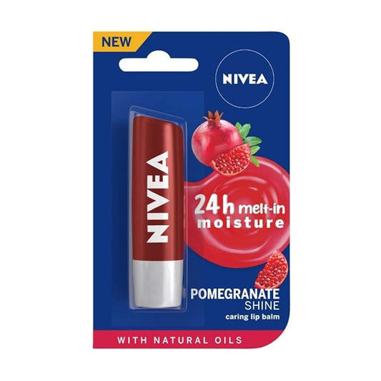 NIVEA Lip Balm, Pomegranate Shine, 4.8g-VivaGrace Women