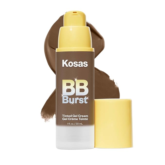 Kosas BB Burst Tinted Face Gel Cream - Supports Healthy Collagen, Smoothes Skin, Hydrates & Moisturizes - Lightweight Buildable Coverage- Deep Neutral Warm 42, (1 Oz/30 ML)-VivaGrace Women