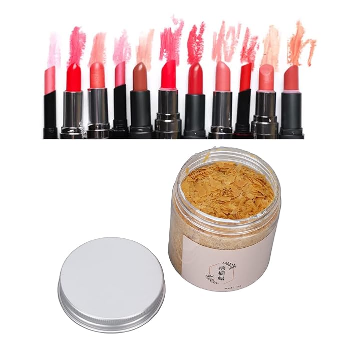 100g Palm Wax Pellets, Carnauba Wax for Lip Balm, Cosmetics DIY Carnauba Wax Material Accessory Lip Balm Making Supplies for Lipstick Lip Balm Making Increase the Melting Point of Lipstick-VivaGrace Women