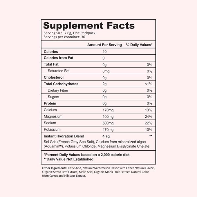 Instant Hydration Electrolytes Powder Packets - Electrolyte Drink Mix - Zero Sugar - Keto, Vegan, Gluten-Free, Non-GMO - Boost Recovery, Brain Health, Muscle & Tissue Support- 30 Sticks-VivaGrace Women