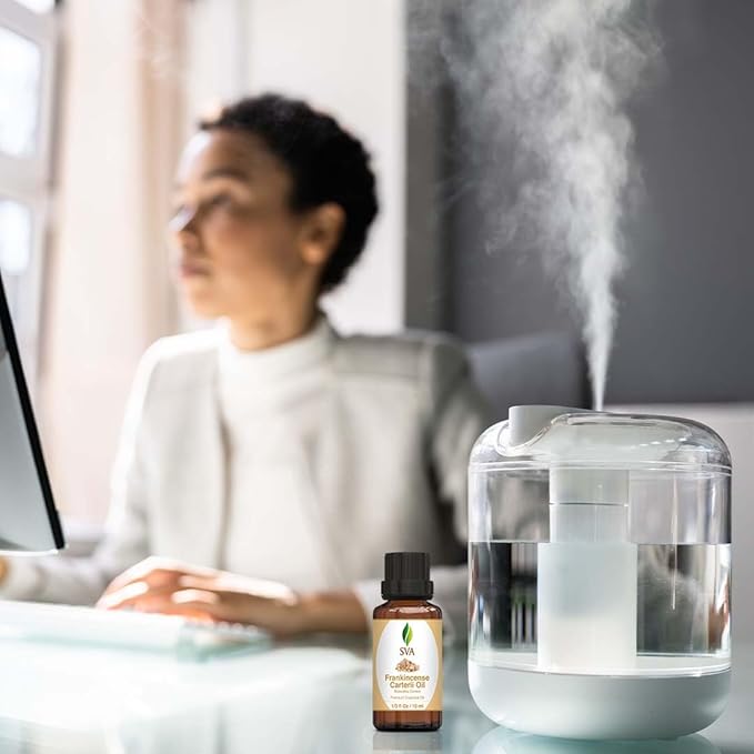 SVA Frankincense Essential Oil – 1/3 Fl Oz – 100% Natural Boswellia Carterii Oil - for Diffuser, Hair Care, Face, Skin Care, Aromatherapy, Scalp and Body Massage, Soap and Candle Making-VivaGrace Women