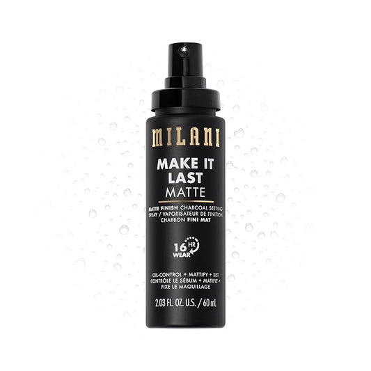 Milani Make it Last Matte - Matte Finish Charcoal Setting Spray- Cruelty-Free Makeup Primer and Setting Spray for Oily Skin - Long Lasting Finishing Spray (2.03 Fl. Oz.)-VivaGrace Women