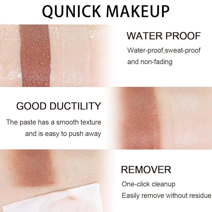 evpct 2Pcs Face Cream Contour Bronzer Sticks Makeup Highlighter Highlight Blonde Mocha Creme Cheek Contour Sticks contorno en crema Bronzing Foundation Face Contour Stick Kit,4+10 New Light-medium-VivaGrace Women