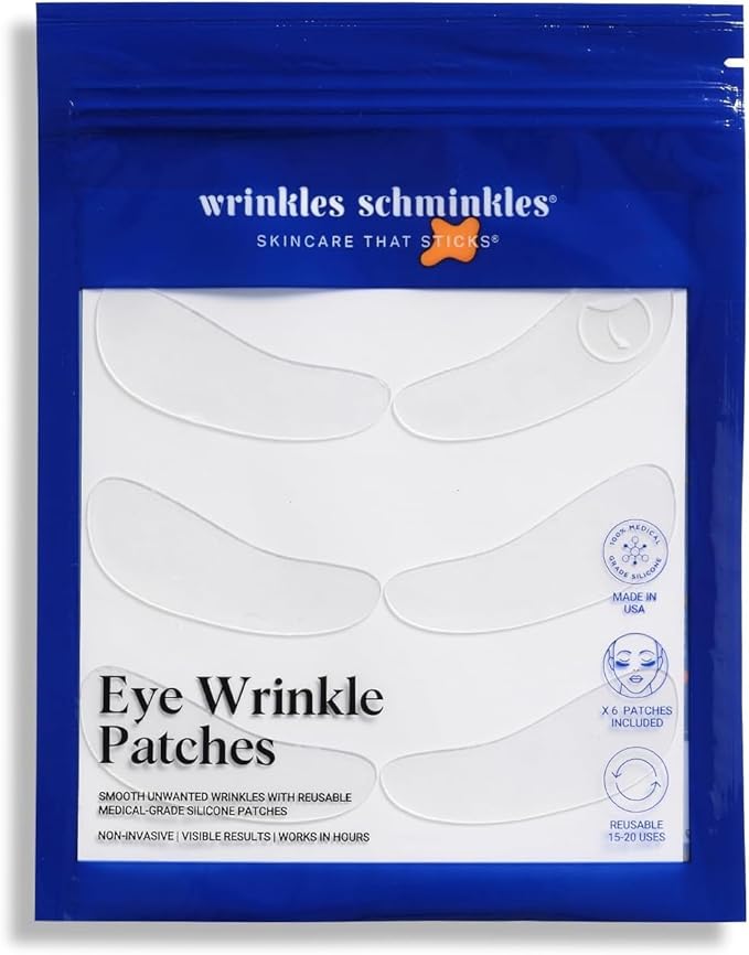 Wrinkles Schminkles Under Eye Patches - Rejuvenate Wrinkles with Medical Grade Silicone Reusable Anti-Wrinkle Patches for Under Eye Treatment, Banish Dark Circles (3 Pairs)-VivaGrace Women