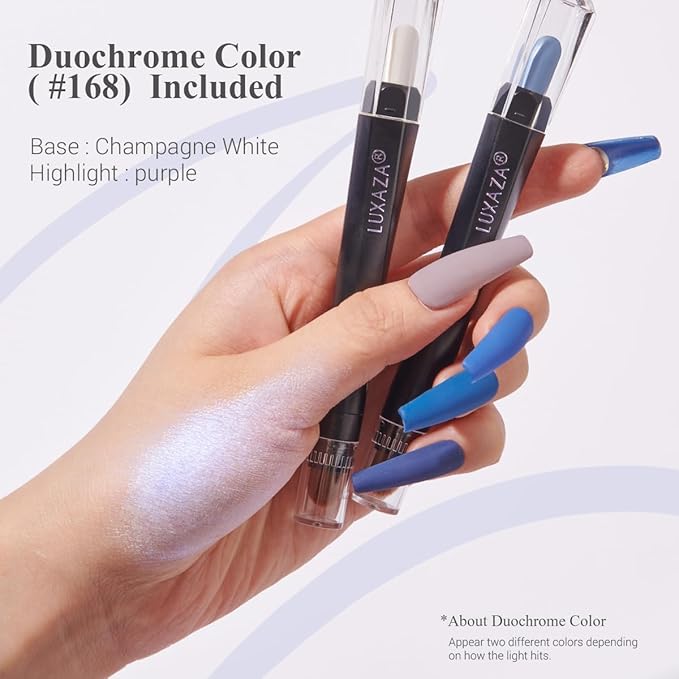 Blue Eyeshadow Stick Makeup 6PCS Set, Metallic Shimmer Matte Cream Eye Shadow Palette Eyeliner Brightener Pencil Crayon - Mermaidcore-VivaGrace Women