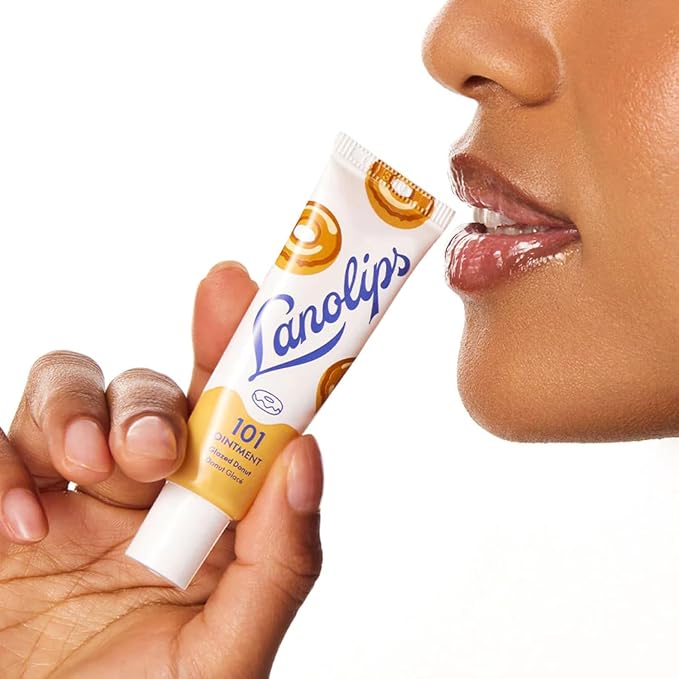 Lanolips 101 Delicious Glazed Donut - Lip Balm with Vitamin E Oil and Lanolin for Lip Hydration - Naturally Flavored Lanolin Lip Balm for Very Dry Lips - Dermatologist Tested (.35 Oz)-VivaGrace Women