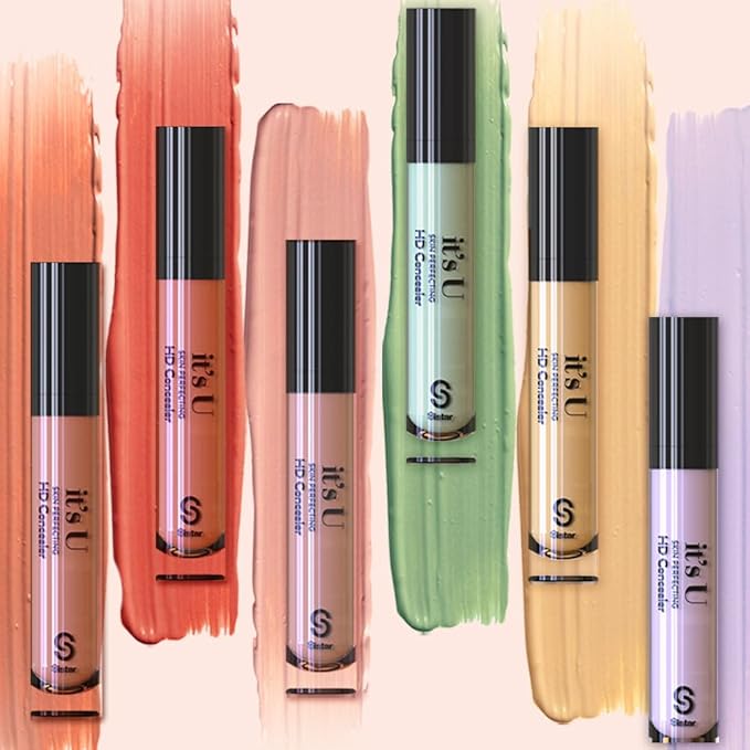 SISTAR It's U Skin Perfecting Conceal HD Contour Color Corrector Full Coverage Smooth and Flawless (Yellow)-VivaGrace Women
