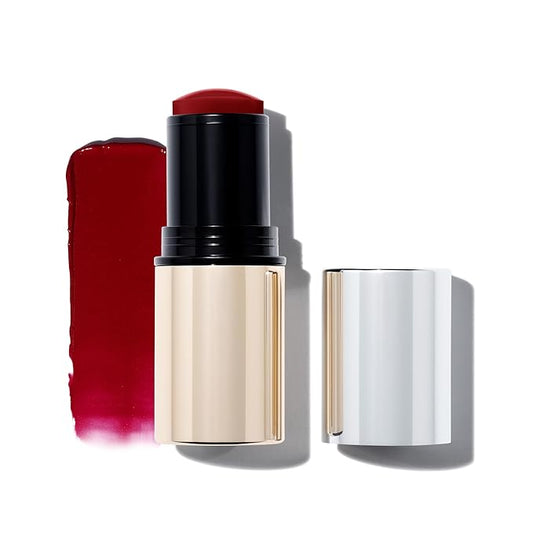 MAKE Beauty Heat Stroke Cream Blush Stick for Cheeks with Natural Hydrating Dewy Finish. Creamy Gel Cheek Tint Balm - Shade Swelter, Berry Blush-VivaGrace Women