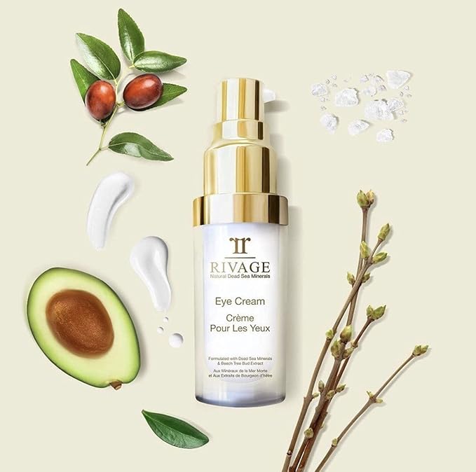 RIVAGE NATURAL DEAD SEA MINERALS Eye Cream 20ML ENHANCED WITH DEAD SEA SALT FORMULATED with DEAD SEA MINERALS and BEECH TREE BUD EXTRACT VEGAN FRIENDLY, NO ANIMAL TESTING, NO HARSH CHEMICALS-VivaGrace Women