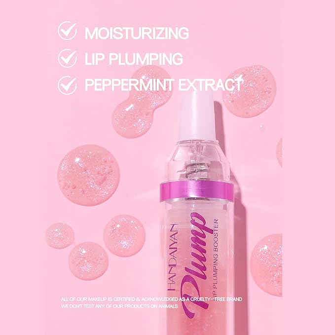 6pcs Lip Plumping Booster Gloss Set, High Shine Glossy & Pearl Effect, 6 Colors Hydrating Liquid Lipstick Set, Infused with Hot Chili Extract for Plumper Looking Lips-VivaGrace Women