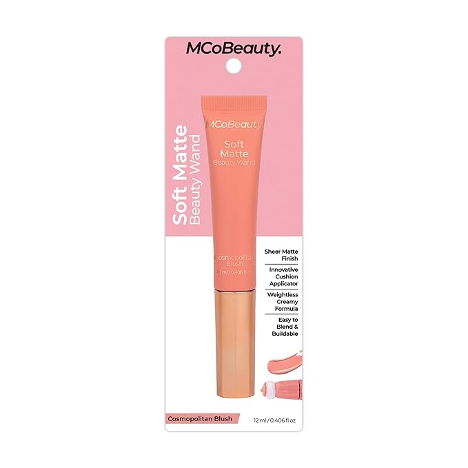 MCoBeauty Soft Matte Beauty Wand, Cosmopolitan Blush, Velvety Finish of Buildable Color, Vegan, Cruelty Free Cosmetics-VivaGrace Women