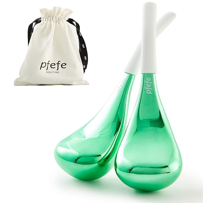 Cryo Sticks for Face, Ice Globes Cryo Globes for Facials, Esthetician Supplies Gifts, Unbreakable Stainless Steel Ice Roller Cooling Spa Balls with Storage Case-VivaGrace Women