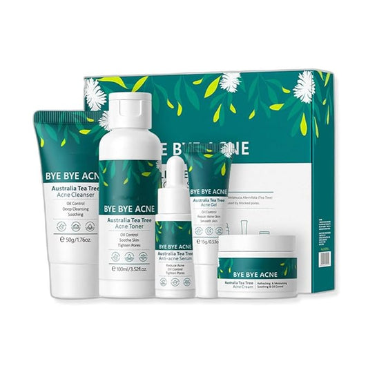 Vitamin C 5-Piece Skincare Set with Cleanser, Toner, Serum, Eye Cream and Face Cream for Skin Brightening skin care set skincare gift set skin care set for Unisex Adult (skincare kit)-VivaGrace Women