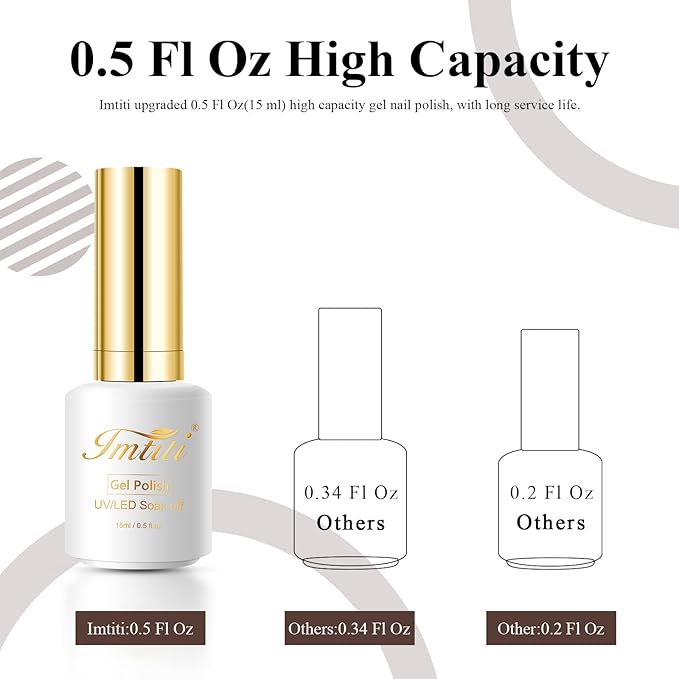Imtiti Brown Gel Nail Polish, 1 Pcs 15ml bronze brown Color Soak Off LED Long-Lasting Nail Gel Polish Nail Art Starter Manicure Salon DIY at Home, 0.5 Fluid Ounces
