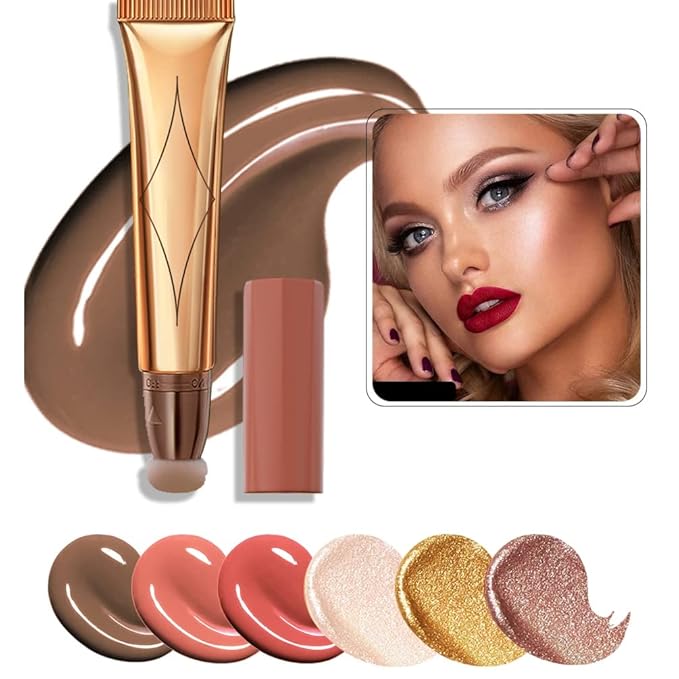 Contour Beauty Wand, Face Concealer Contouring With Halo Glow Liquid Filter Long Lasting & Smooth Matte Finish Liquid Illuminator Makeup Stick. (01- Contour)-VivaGrace Women