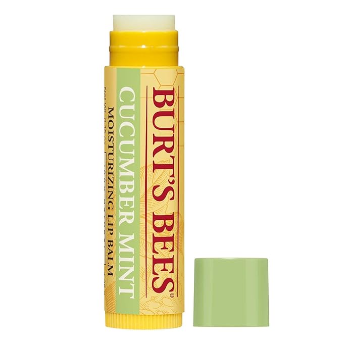 Burt's Bees 100% Natural Origin Moisturizing Lip Balm, Cucumber Mint with Beeswax, 4 Tubes-VivaGrace Women