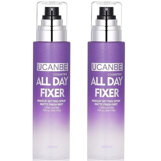 UCANBE Makeup Setting Spray - 2PC Set Matte Finishing Spray, Long Lasting Oil Control Make Up Spray, Lightweight Hydrate Face Mist for Face-VivaGrace Women