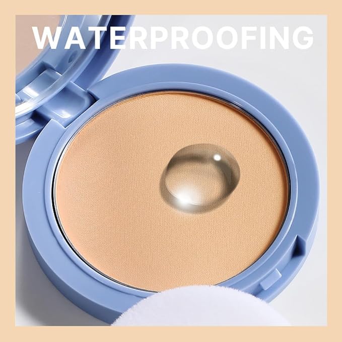 evpct Kaely Oil Control Pressed Face Powder, Get Smooth Flawless Fine Lines and Lightweight Finishing Foundation, Control Shine Long Lasting Waterproof Face Setting Powder Cosmetic, 03 Pure Beige-VivaGrace Women