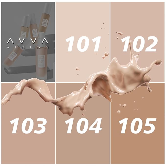 Liquid Foundation Makeup Natural True Skin Tone Full Coverage Concealer Flawless Complexion Blendable Longwear, 102, 1 fl. oz.-VivaGrace Women