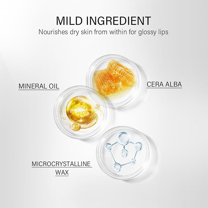 Lip Glowy Balm,Hydrating Moisturizing Lip Balm for Dry Cracked Lips,Sheer Tint Color,Shiny Glossy,Long Lasting Lip Moisturizer Nourishing Lip Care Lip Repair Gel Peptide Lip Treatment ChapStick-04#-VivaGrace Women