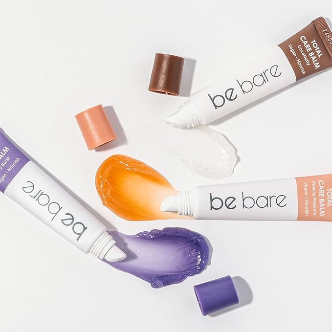 Total Care Balm Variety Pack - Berry Burst, Peachy Pleasure, CocoNutty Nourishing Multi-Balm with Vitamin E for Moisturizing Lips, Nails, Elbows and Dry Skin (3 pc)-VivaGrace Women