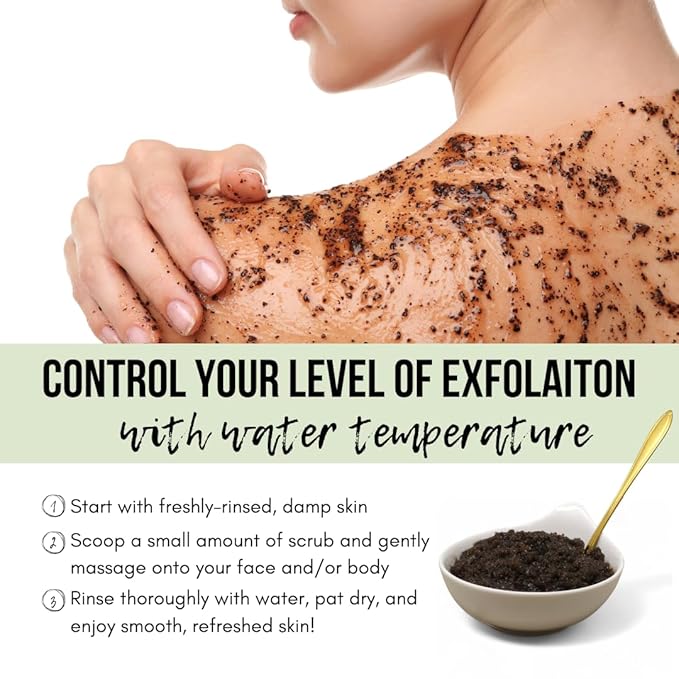 Natural Green Tea Sugar Scrub. Face, Body, and Foot Exfoliator. Helps with Moisturizing, Acne, Celluite, Wrinkles, and Exfoliating Dead Skin.-VivaGrace Women