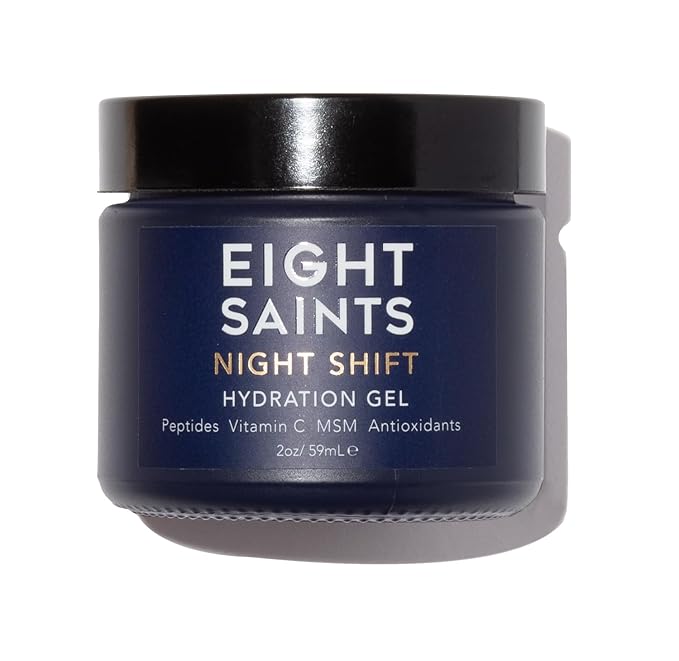 Eight Saints Night Shift Anti-Aging Gel Face Moisturizer, Natural and Organic Anti Wrinkle Night Cream Gel For Face To Reduce Fine Lines and Wrinkles, 2 Ounces-VivaGrace Women