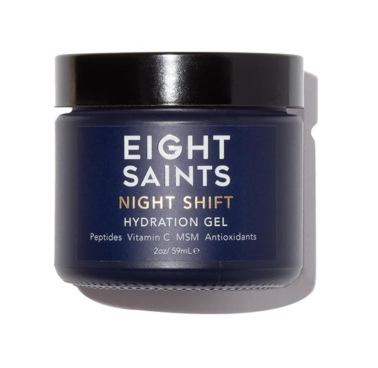 Eight Saints Night Shift Anti-Aging Gel Face Moisturizer, Natural and Organic Anti Wrinkle Night Cream Gel For Face To Reduce Fine Lines and Wrinkles, 2 Ounces-VivaGrace Women