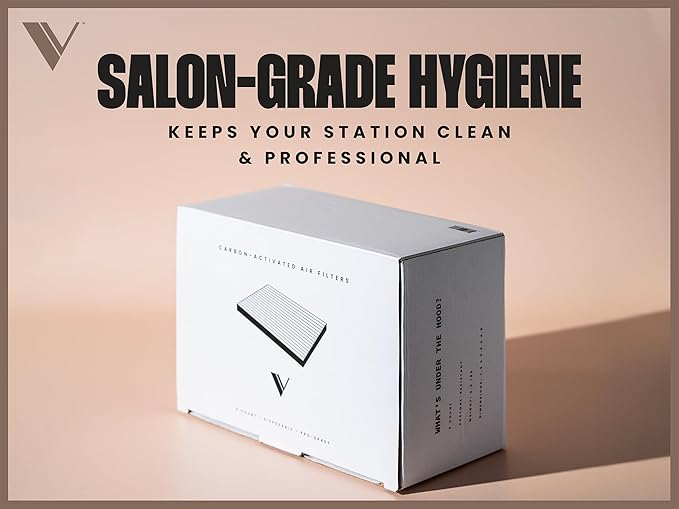 V Beauty Pure Gen 5 Nail Dust Collector Filter - Dust Collector System, Nail Tech Must Haves, Professional Supplies, Made with Carbon Activation Technology for Effective Filtration - 5 Pack-VivaGrace Women