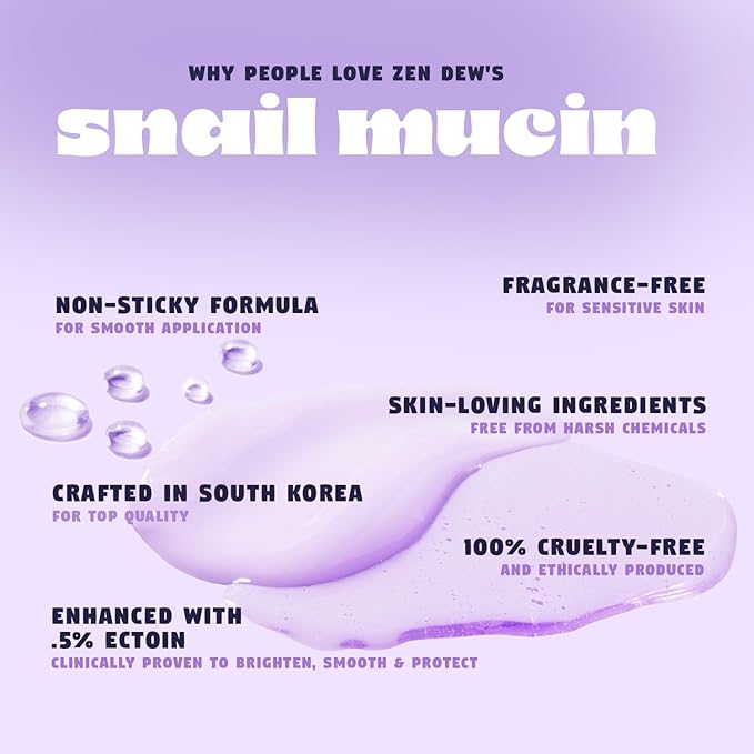 Star Light Snail Mucin Face Serum with Blue Light Skin Protection, 3.38 Oz – Silky Smooth Korean Glow Serum that Restores Moisture and Leaves Skin Brighter, Plumper, Soothed and Smooth-VivaGrace Women
