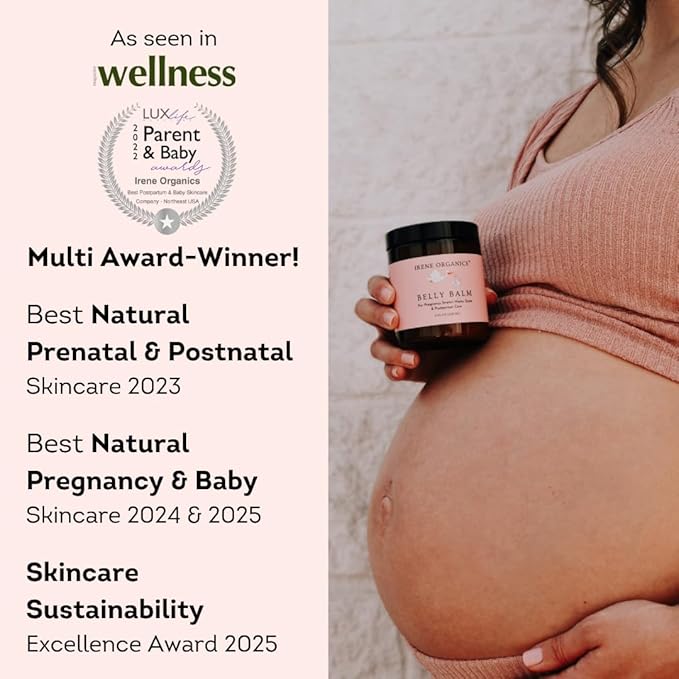 Organic Belly Butter for Pregnancy Stretch Mark Prevention and Treatment Award Winning Anti Stretch Mark Tummy Balm For Pregnancy and Postpartum 8oz - Hydrating Bump Cream-VivaGrace Women