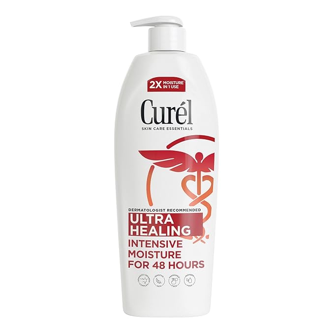 Curel Ultra Healing Intensive Fragrance-Free Lotion For Extra-Dry Skin, Dermatologist Recommended, Ideal for Sensitive Skin, Cruelty Free, Paraben Free, 20 Oz-VivaGrace Women