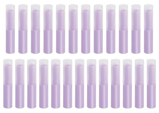 0.14oz Empty Flavored Lip Balm Container Tubes Plastic Homemade Moisturizing Lip Stick with Caps Bulk Fit for Women Adult DIY Making Supplies, 25 Count (Purple)-VivaGrace Women