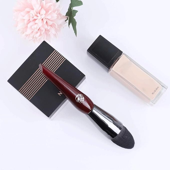 ENERGY Concealer Brush,Tapered Kabuki Foundation Makeup Brush for Under Eye Concealing Blending Liquid Cream Setting Powder Make Up for Full Coverage Cosmetic Applicator Soft Dense Makeup Tool-VivaGrace Women