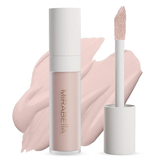 Mirabella Invincible For All Perfecting Under Eye Concealer Full Coverage - Hydrating Makeup Concealer for Dark Circles, Fine Lines & Wrinkles w/Hyaluronic Acid - Porcelain P00-VivaGrace Women