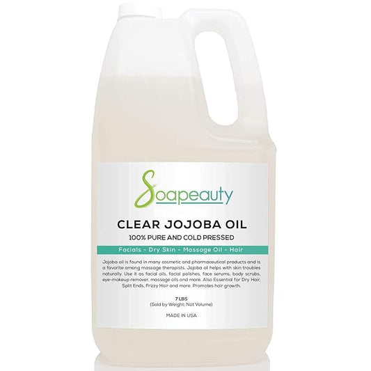 Soapeauty Clear Jojoba Oil | 100% Pure & Natural | Refined, Cold Pressed, Hexane Free | Moisturizing Oil for Skin, Face, Hair & Nails | 7 Pound-VivaGrace Women