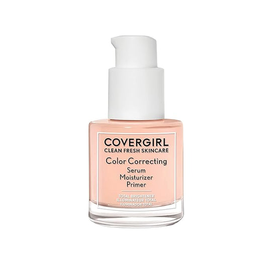 COVERGIRL Clean Fresh Color Correcting Serum + Moisturizer + Primer – Moisturizer, Face Primer, Covergirl Skincare, Vegan Formula – Light, 30ml (1.0 fl oz)-VivaGrace Women