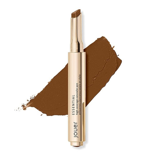 Jouer Essential High Coverage Concealer Pen - Under Eye Concealer for Dark Circles - Brightening Makeup for Eye Circles - Color Corrector Eye Primer with Hyaluronic Acid and Vitamin E-VivaGrace Women