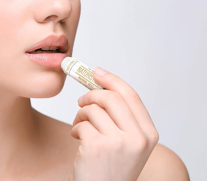 32-Pack Lip Balm in Bulk by Naturistick. Assorted Scents. 100% Natural Ingredients. Includes Mini Display Fishbowl. Best Beeswax Chapstick for Dry, Chapped Lips. Made in USA-VivaGrace Women