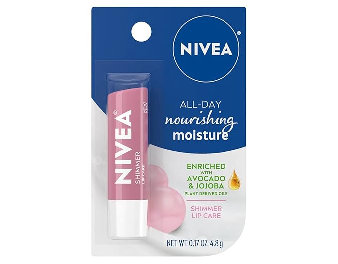 NIVEA A Kiss of Shimmer Radiant Lip Care 0.17 oz (Pack of 6)-VivaGrace Women