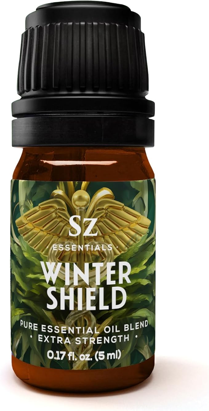 Winter Shield Essential Oil Blend for Diffuser and Humidifier - Extra Strength Protective Seasonal Defense - 100% Pure, Natural & Undiluted - Therapeutic Grade & Vegan - 0.17 oz (5ml)-VivaGrace Women