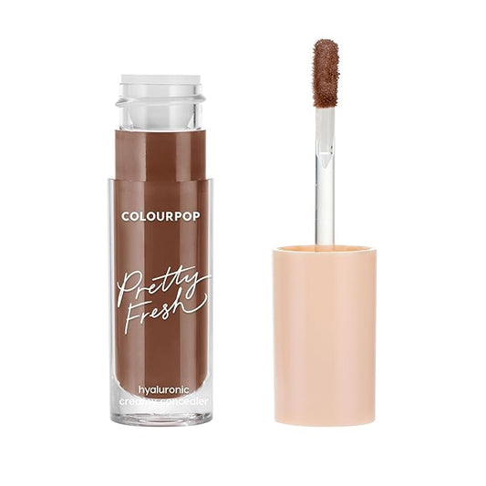 ColourPop Pretty Fresh Creamy Concealer - Full Coverage Concealer with a Natural Finish - Formulated with Hyaluronic Acid & Coconut Water for Instant Hydration - Deep Dark - 200N (0.3 oz)-VivaGrace Women