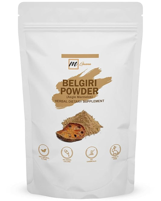 100% Natural Belgiri | Aegle Marmelos | Bael Phal Dry Bel | Wood Apple Powder for Healthy Hair and Skin 227 GMS / 0.5 LBS-VivaGrace Women