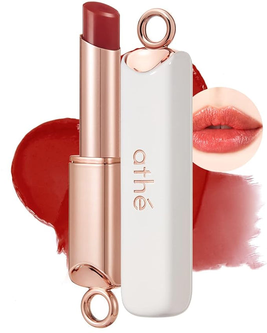 ATHÉ Authentic Lip Balm 08 LUSTY (Tinted), Lightweight Wear & Plumping Lips without Stickiness, Moisturizing & Nourishing Plant-Based Vegan Chapstick for Dry, Petrolatum Free, Cruelty-Free-VivaGrace Women