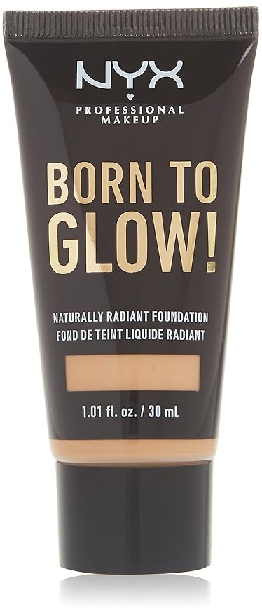 NYX PROFESSIONAL MAKEUP Born To Glow Naturally Radiant Foundation, Medium Coverage - Medium Olive-VivaGrace Women