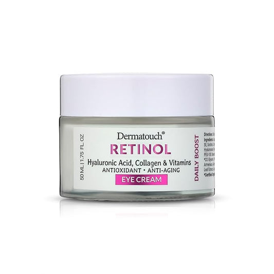 DERMATOUCH Retinol Eye Cream, 1.75 oz - Hyaluronic Acid, Peptides & Vitamins - Made in America-VivaGrace Women