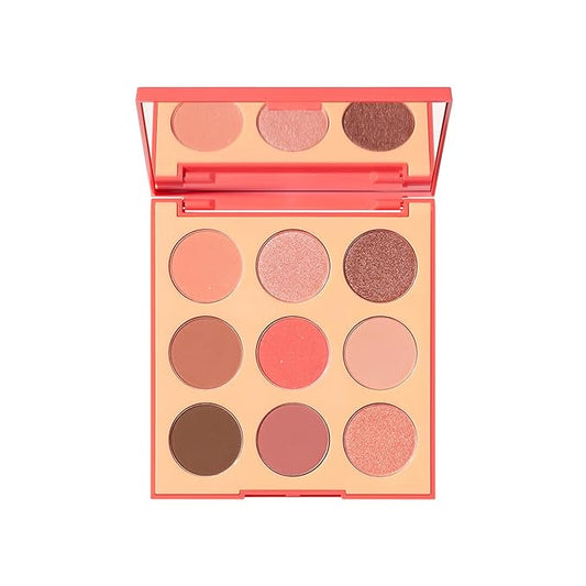MORPHE 9E Pretty In Peach Artistry Palette - Peach & Brown Makeup Palette with Matte and Shimmer Finishes - Highly Pigmented Eye Makeup with a Blendable & Buildable Formula (0.35 oz)-VivaGrace Women