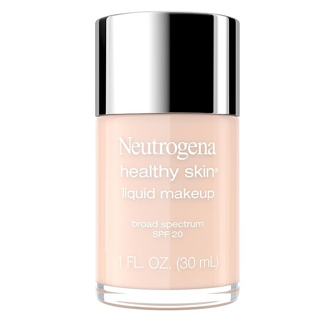 Neutrogena Healthy Skin Liquid Makeup Foundation with Broad Spectrum SPF 20 Sunscreen, Medium Coverage Foundation with Nourishing Pro-Vitamin B5, Natural Ivory 20, 1 fl. oz-VivaGrace Women