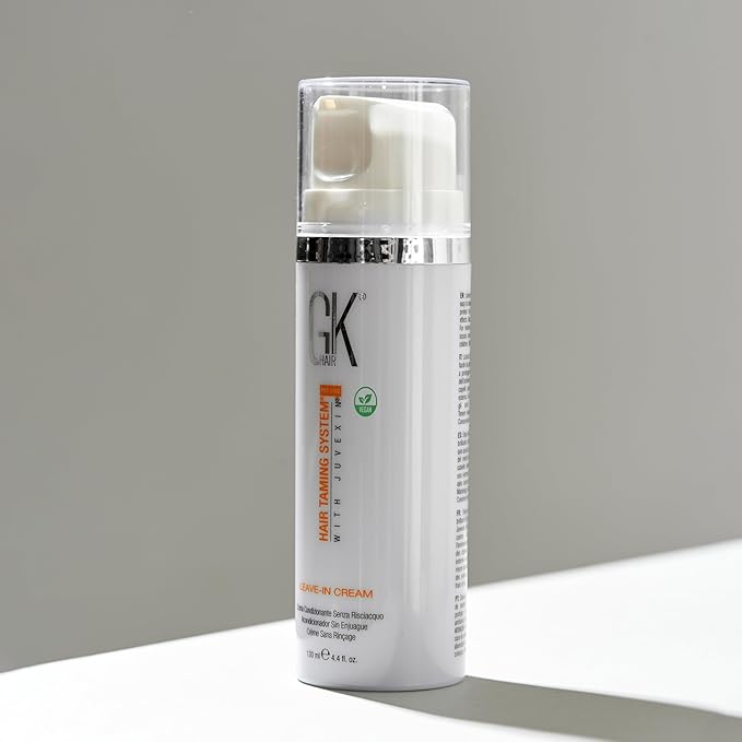 GK HAIR Global Keratin Leave In Conditioner Cream (4.4 Fl Oz/130ml) Conditioning Hydrating Smoothing Moisturizing & Frizz Control For Dry Damaged Hair Taming before Swimming or Exercise-VivaGrace Women